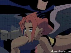 Batman Getting Sucked gif