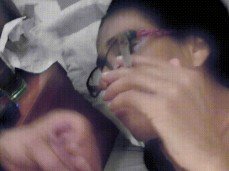 Smoking and cum in my face gif