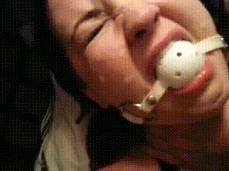 sammie louisburg choked again with ball gag and cum on face gif