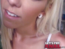 Flat-Chested Blonde Getting Wet From Fingers gif