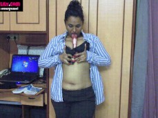 indian shows nipple while sucking dildo gif
