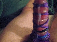 Tied up cock, ruined orgasm! gif