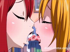 lucy and erza share cum gif