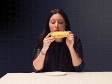 Aria Eating corn gif