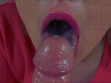 Cum in her hot mouth gif