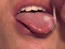 Cumming on his tongue 2 gif