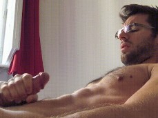 regular guy with glasses cums on cam 0053 5 gif