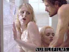 #3sum #anal #blonde #shower #shower sex #slut gif