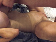 stepson slapping stepmoms huge tits with his dick gif