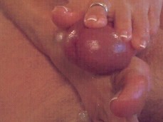 French toenail and toe ring toejob gif