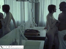 Bree Daniels naked teasing stud in bathroom gif