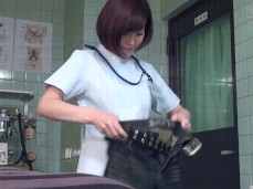 Nanako Mori taking patient's pants off gif