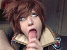 tracer cosplay cum in mouth blowjob gif