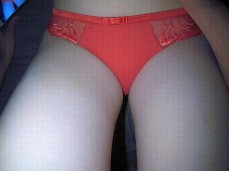 Oily Massage on White Skinned Slim Ginger  in Red Panties gif