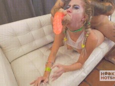 Throated with dildo gif