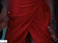 #brunette #dp #red dress gif