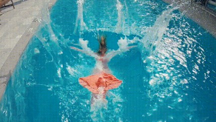 Red Pool Porn - Ginger In Red Dress Falling In The Swimming Pool Porn Gif | Pornhub.com