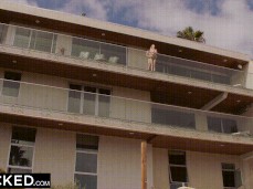 Kendra fucked on the balcony from behind gif