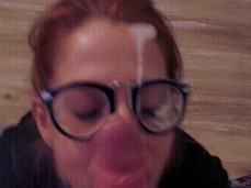 #amateur #cum #facial #glasses #redhead gif