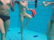 3 Girls Underwater Naked Swim gif