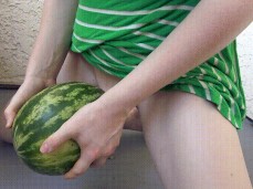 cumming in watermelon gif