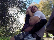 Johnny and Kissa Sins fuck in the park gif