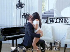 Cristianna Cinn making out by piano gif