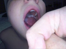 Her tongue is swimming in a sea of cum