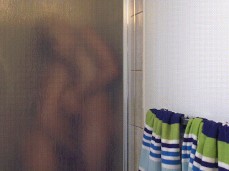 busty shower handjob gif