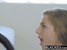 Blonde  reacts to a beautiful bbc gif