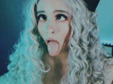 Alice Begs for Cum with Ahegao Face gif
