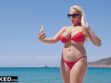 Angel Wicky selfie in skimpy bikini gif