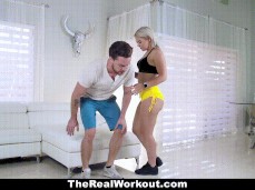 Rharri Rhound leads  workout buddy into her house gif