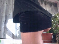 No panties wife cleaning gif