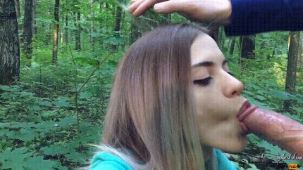 Blow Job Forest - Public Throat Blowjob In The Forest From A Cute Teen - Freya Stein Porn Gif  | Pornhub.com