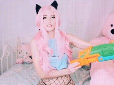 Belle Delphine SQUIRTS all over the Floor gif