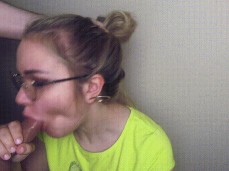 Extreme Sloppy Blowjob and Cumshot on Face from Russian  - MaryCandy gif