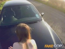 Fake Cop Stunning Busty Brunette cant gif