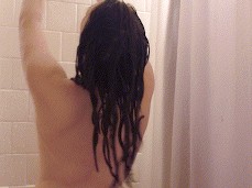 #shower #hair gif