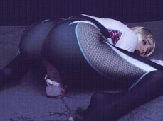 Spider Gwen in a Sticky Situation gif