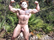 masked Hunky BODYBUILDER Michael Myers (Jack 5) outdoors 0056 gif