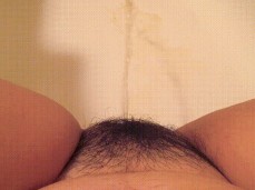 Hairy Pussy Pissing into Air gif