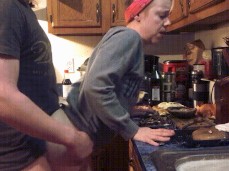 Wife pounded in the kitchen gif