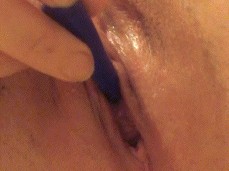 CURIOUS woman decide to push pen in her peehole (deep) gif