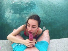 CUM IN HER PUSSY NEAR THE ROOFTOP POOL - SOLAZOLA gif