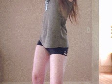 Dance & Strip to Song- something about you (shorts and Tank Top) gif