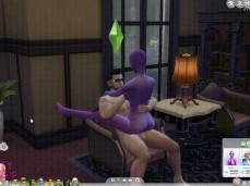 The Sims chair vaginal cowgirl gif