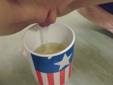 Pee in cup gif