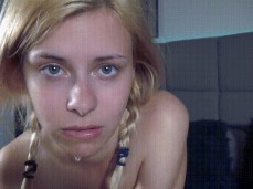 Sexy  with spit on her face_ gif
