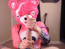 girl in cuddle team leader cosplay gif